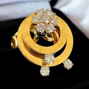 1972 Norman Teufel Motion Spinning Ring 18k Yellow Gold 0.95CTW Natural Factory